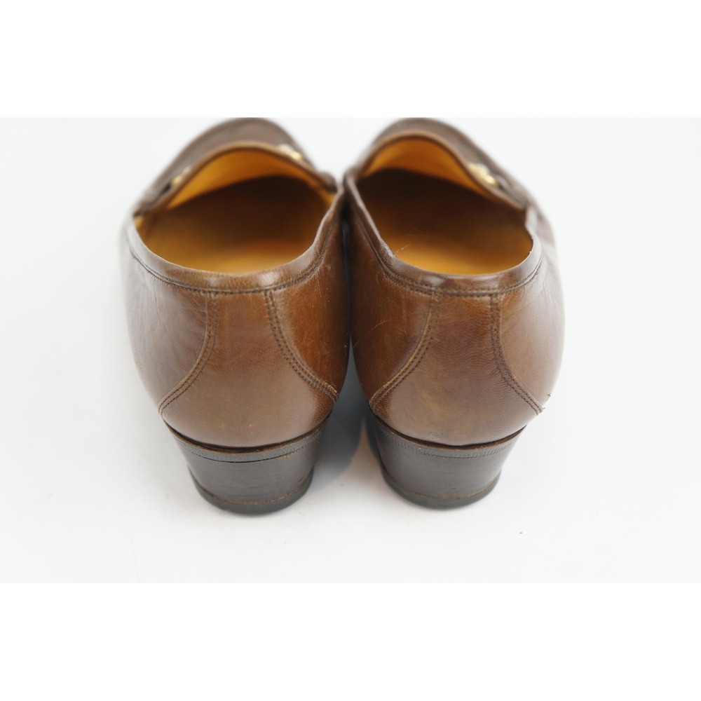 Gucci Horsebit Loafers 36.5 B Brown Leather Web Stripe Vintage Good condition - Picture 4 of 7
